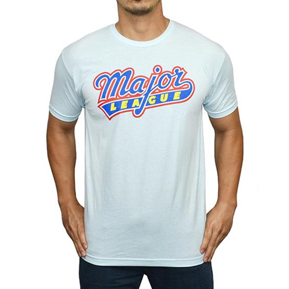 Baseballism (XL) Major League Blue Graphic T-Shirt: Lightweight, Soft Baby Blue